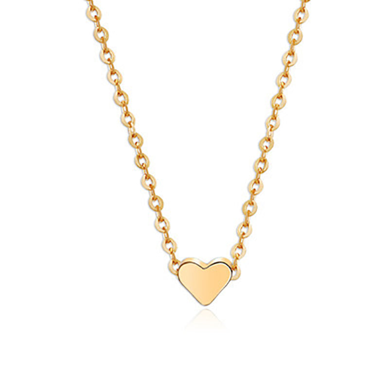 Simple Fashion Gold Color Double-sided Love Pendant