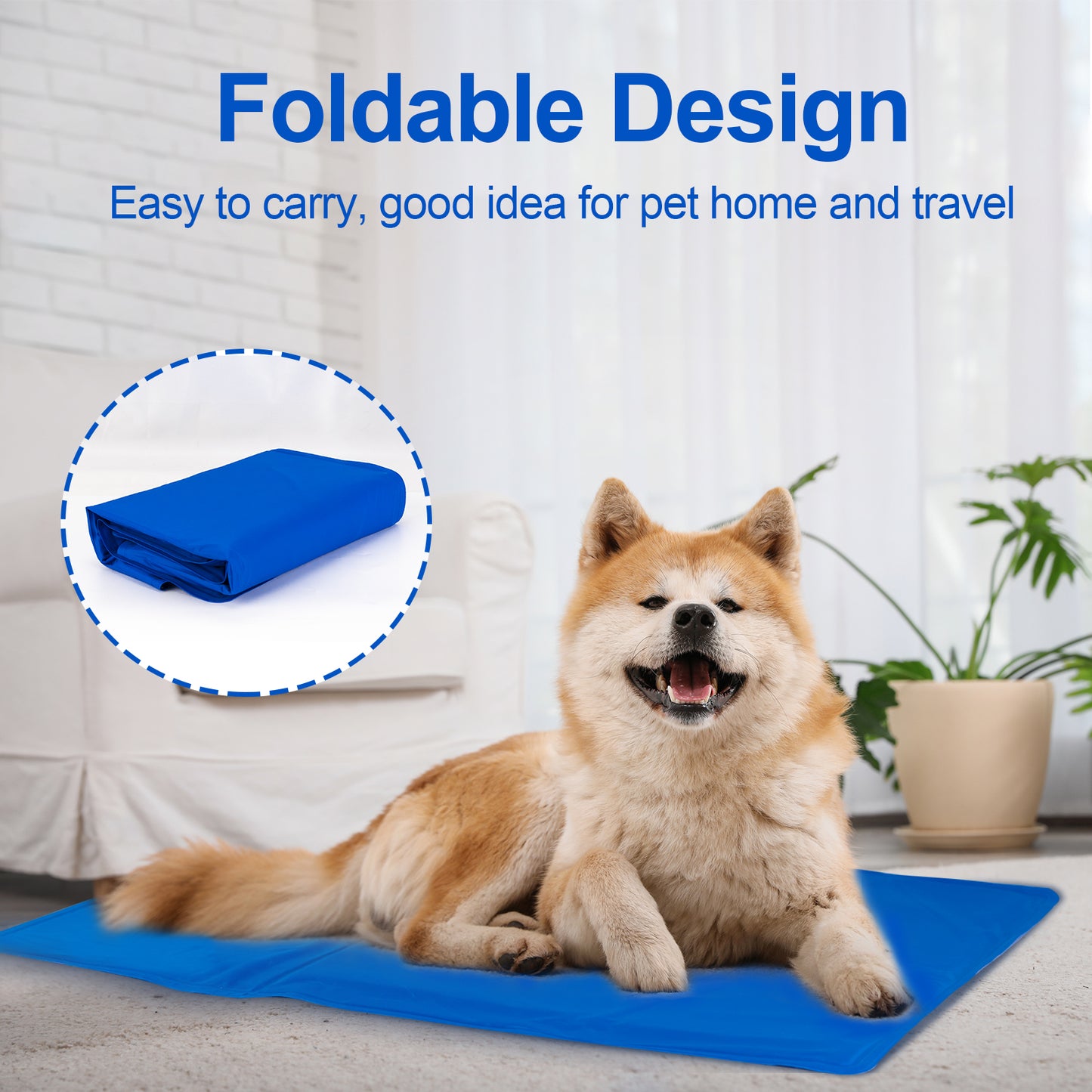 Pet Cooling Mat For Dogs And Cats, Pressure Activated Dog Cooling Pad