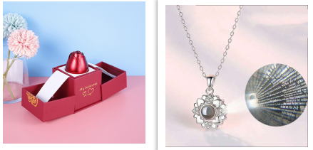 Hot Valentine's Day Gifts Metal Rose Jewelry Gift Box