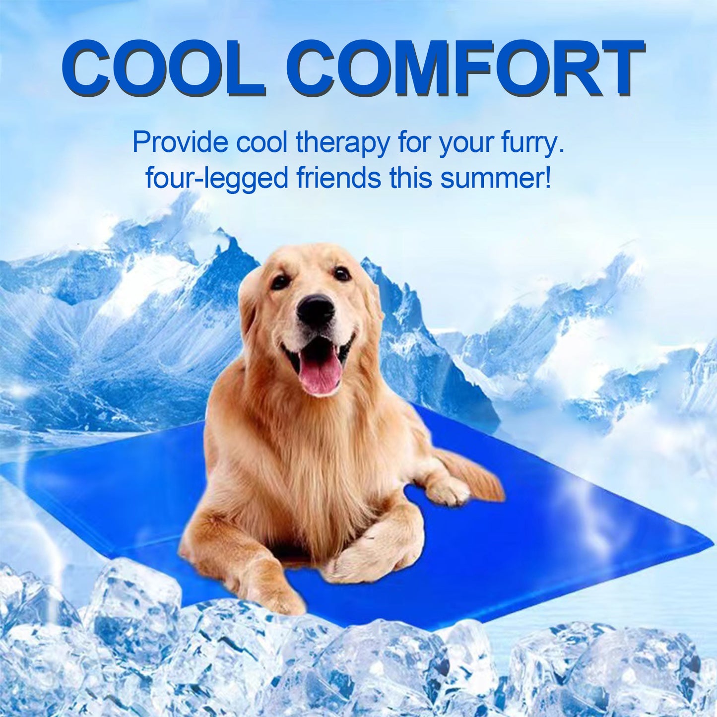 Pet Cooling Mat For Dogs And Cats, Pressure Activated Dog Cooling Pad