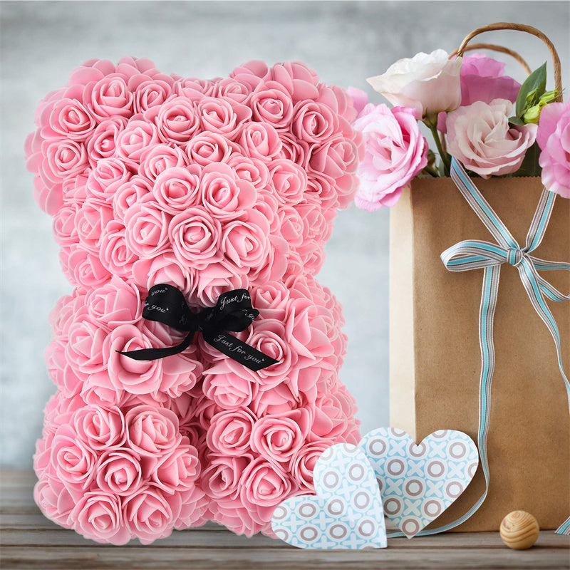 Valentine's Day Gift Rose Bear Eternal Flower Rose Teddy Bear