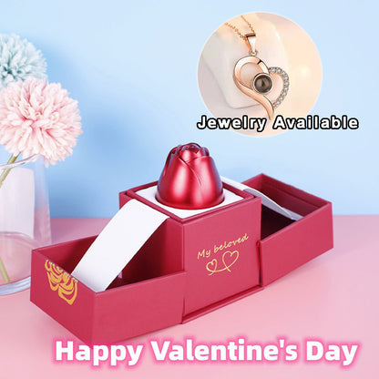 Hot Valentine's Day Gifts Metal Rose Jewelry Gift Box