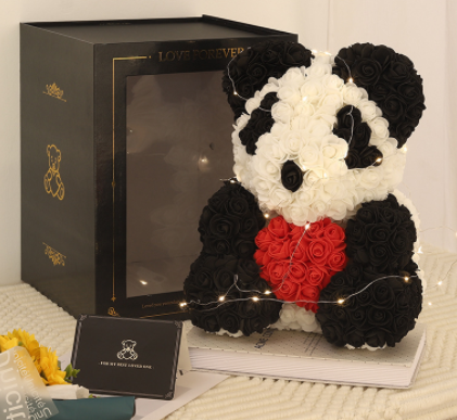 Valentine's Day Gift Rose Bear Eternal Flower Rose Teddy Bear