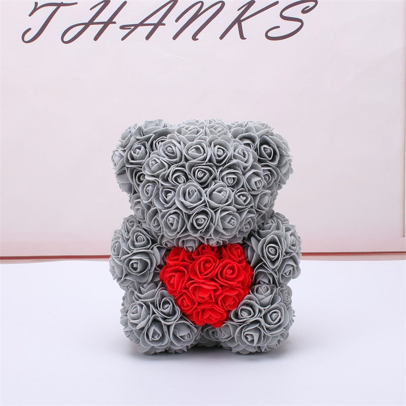 Valentine's Day Gift Rose Bear Eternal Flower Rose Teddy Bear